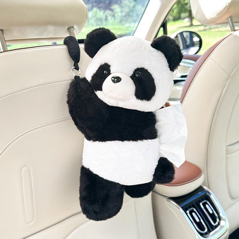 Cartoon Panda Auto Plüsch Taschentuchbox Halter