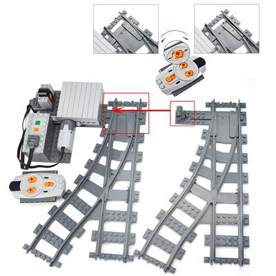 DIY Bausteine Zug Variable Schiene Weiche Motorisiert Fernbedient Power Functions Steine MOC Set Ersetzt Wippe Leduo