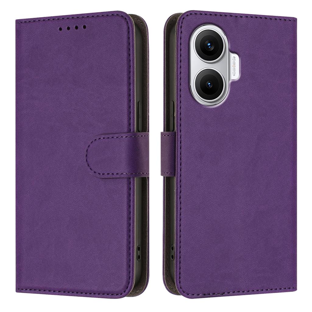For Xiaomi Redmi Turbo 4 Pro 5G/Xiaomi Poco F7 5G Leather Case Solid Color Phone Cover with Wallet