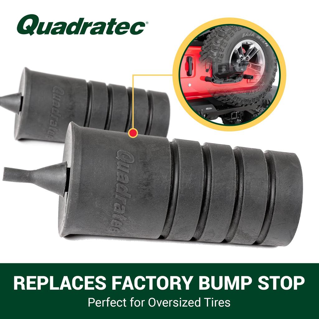 Quadratec Heckklappen-Reserverad-Anschlagpuffer-Kit - Passend für Jeep Wrangler JK & JL 2007-2024 - Reduziert Klappern