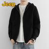 JEEP Men's Hooded Knit Zip-Up Cardigan Jacket