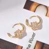 Ear Buckle Popular Jewelry Temperament Earrings Female A Two Wear Zirconia Earrings Commuter Wind Round Face Thin Ear Buckle Jewelry Trends