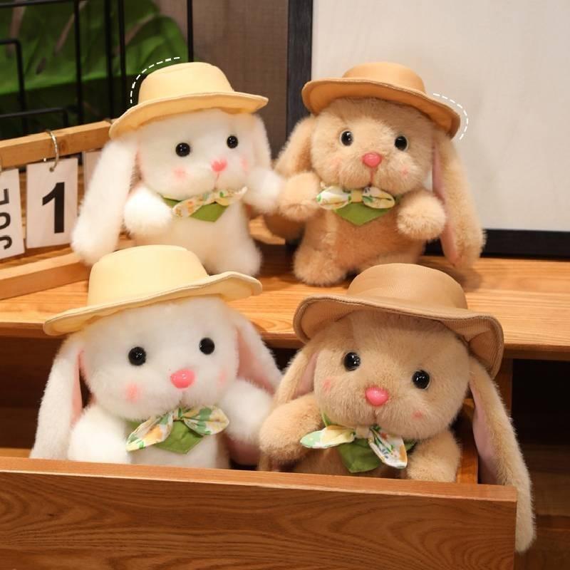 In A Rabbit Hat Plush Toy Cartoon Stuffed Animal Doll Decorations Gift Kids