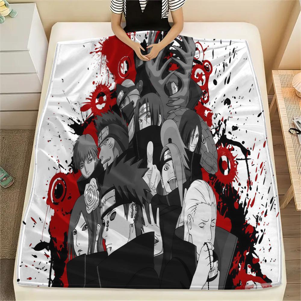 1PC Naruto Fire Determination Patterned Flannel Blanket Suitable For All Seasons For Home Decor Warmth And Comfort Gifts Holiday Present