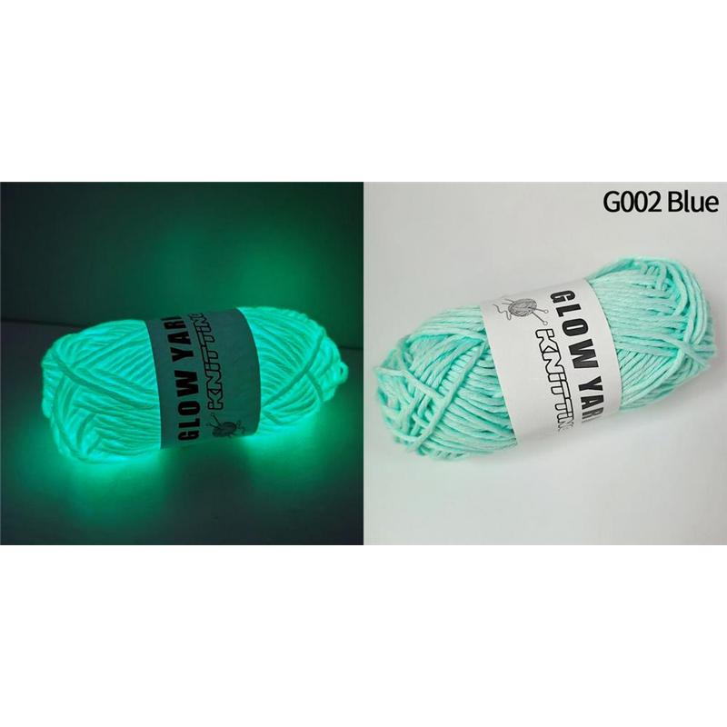 Novel Functional Yarn Glow In the Dark Polyester Luminous Yarn 2mm For Knitting Sweater Hat Glowing Yarn