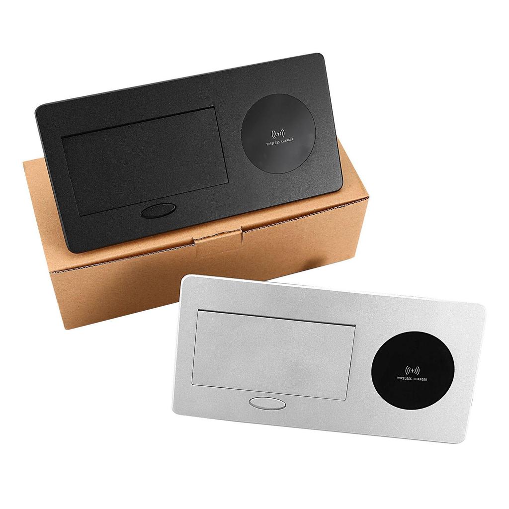 Two-Pin Three-Hole 250V/13A Pop-Up Desktop Socket with Wireless Charging