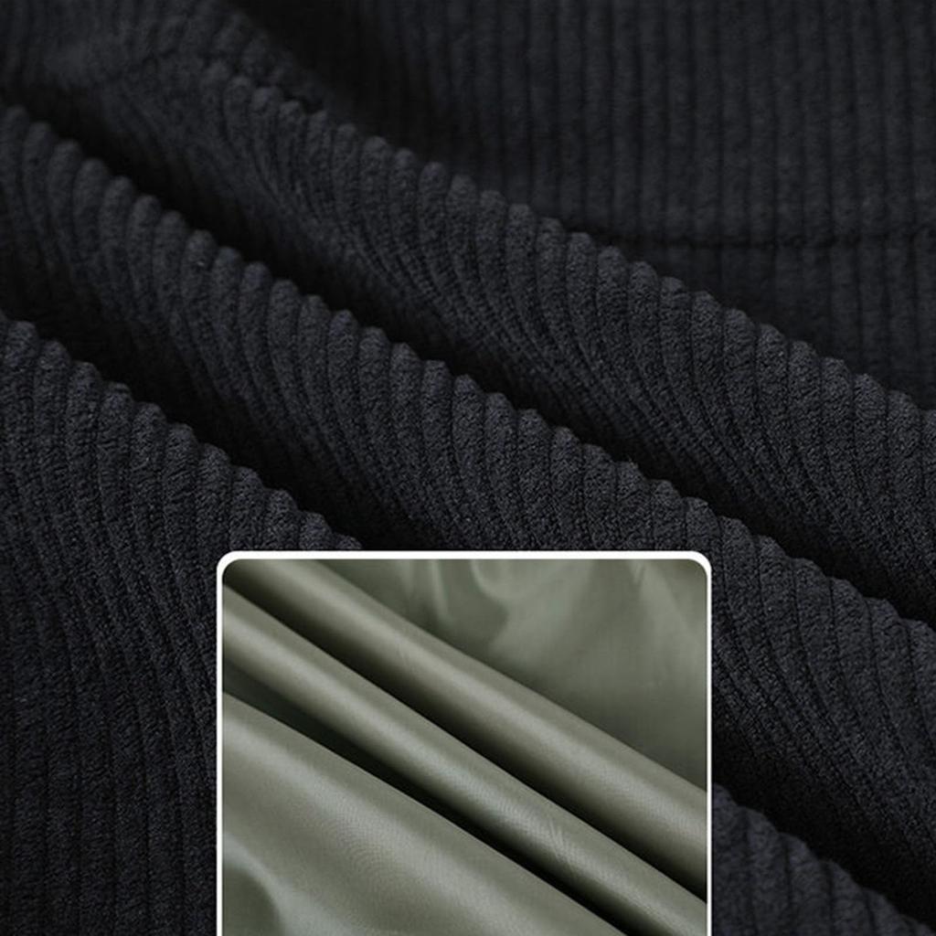 Corduroy Jacket Men Winter Button Down Shirt Jackets Long Sleeve Retro Outwear Casual Ribbed Work Coat With Pockets