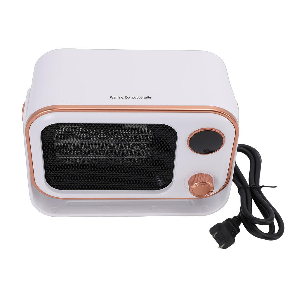 Desktop Heater Quiet Quick Heating PTC Ceramic Heater with 2 Speed Setting Tip Over Overheating Prevention for Indoor