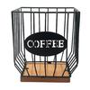 Fashionable Elegant Sturdy Coffee Storage Basket Solution Opening for Efficient Organization of Coffee Supplies