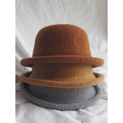 Small Top Hat for Women Winter Fashion Large Head Circumference Knitted Basin Hat Japanese Casual Versatile Fisherman Hat Trendy