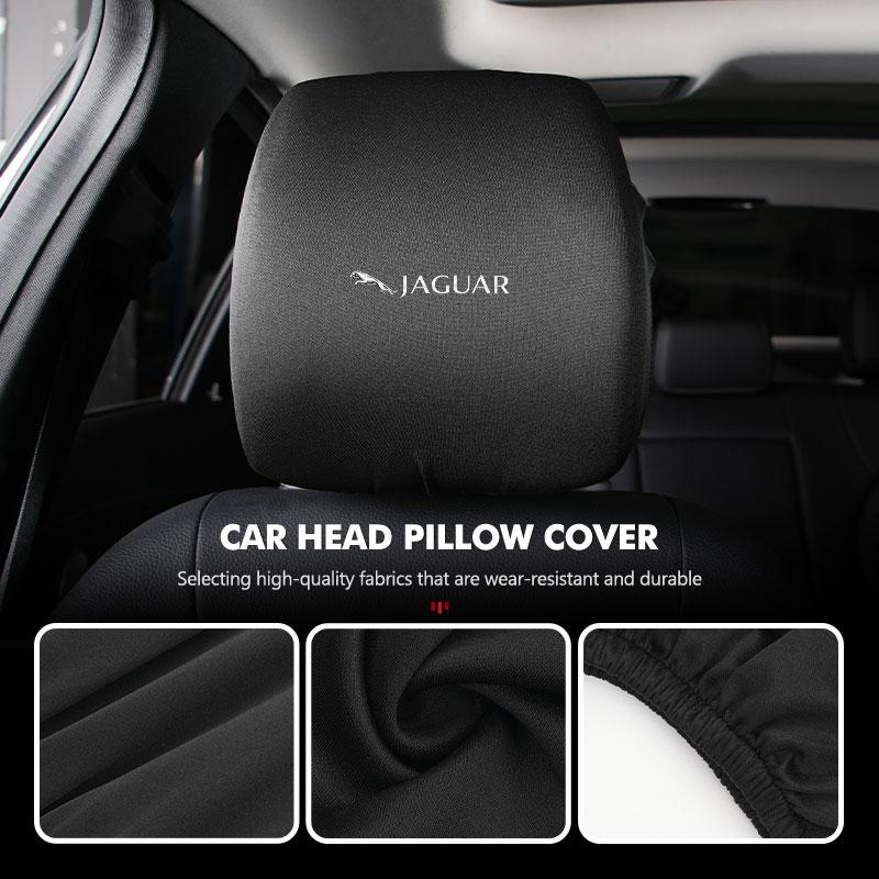 Car Seat Headrest Pillow Cover Dust Dirty-proof Protective Cover Accessories For Jaguar XF XJ XE XK S-Type F-Type X-Type F-Pace SS16