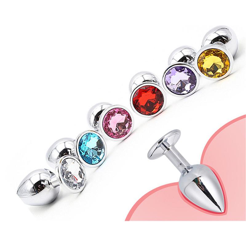 Neue Damen Diamant besetzte Metall Butt Plug Spielzeug Edelstahl Butt Plug Schwanz Kristall Butt Plug Damen Sex Spielzeug Mann Erwachsene Butt Plug
