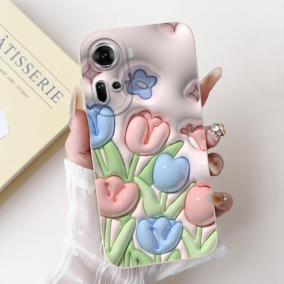 For Oppo Reno 11 5G Case Reno11 F CPH2603 Cute Panda Cartoon Cover Soft Silicone Phone Case For Oppo Reno 11 Pro Reno11 11F Bags