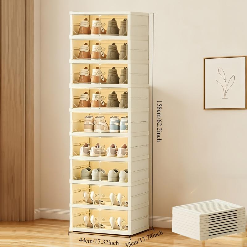 Uninstallable Foldable Shoe Storage Rack, Suitable for Multiple Scenes In Living Room and Bedroom, Plastic Integrally Molded Sho
