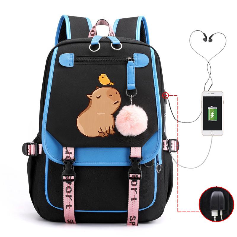 Süßer bedruckter USB-Anschluss Multifunktionaler Freizeit-Reise-Rucksack