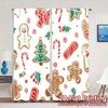 2pcs,Curtains Christmas Cookies Snowman Tree Reindeer (3) Popular Contemporary Curtains Yarn Curtains Decorations Inside for