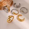 GEMCHIC Women's Luxury Geometric Cuff Bracelets Stainless Steel Gold Silver Tone Fashion Jewelry
