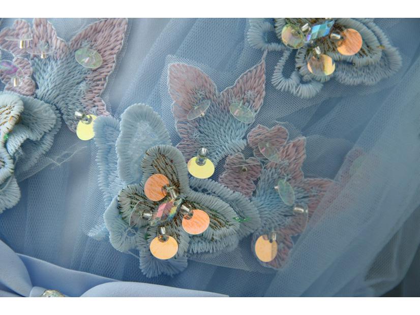 2025 Children's Princess Butterfly Sleeve Flower Girl Dress
