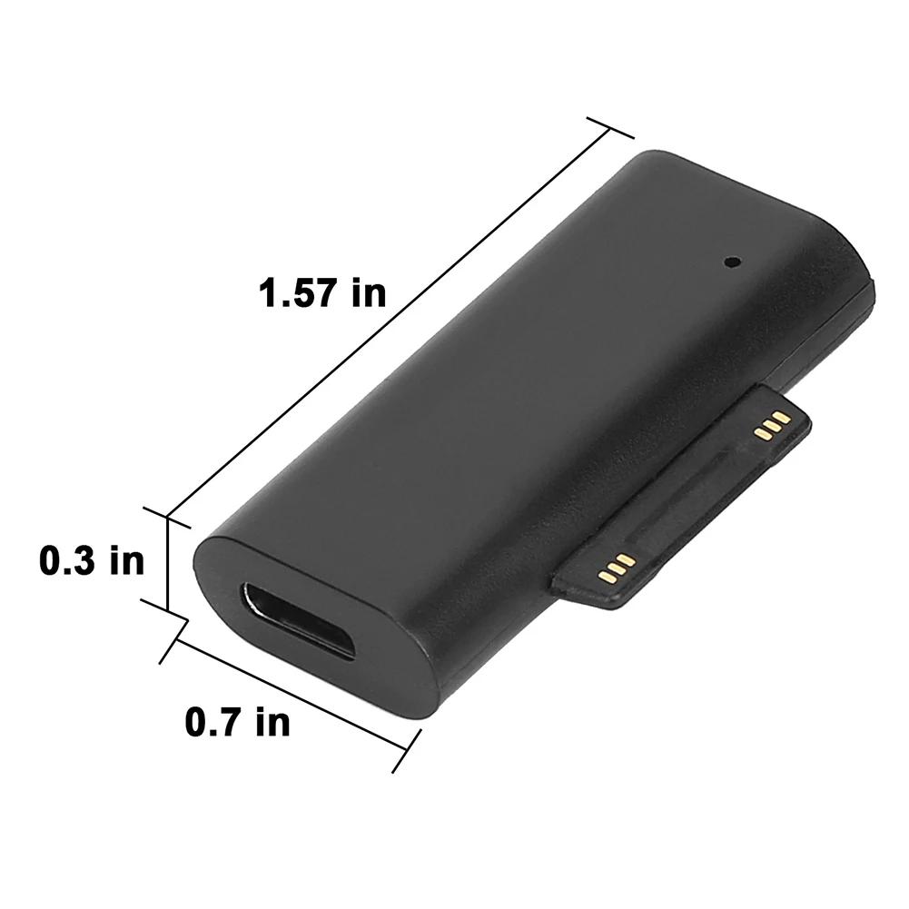 Per Microsoft Surface Pro X 8 7 6 5 4 3 Go Book Adattatore da USB Type C PD Convertitore per Tablet Spina per Laptop Connettore di Ricarica Rapida