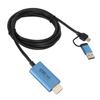 USB To HD Multimedia Interface Adapter Plug and Play USB Type C Converter Cable for Phone Laptop 6.6
