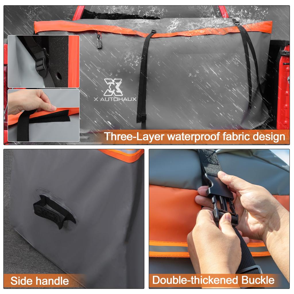 Uxcell 25 Cubic Feet Car Trailer Luggage Bag Set with 8 Reinforced Fits Most Steel Trailer Basket Straps, Vehicles,