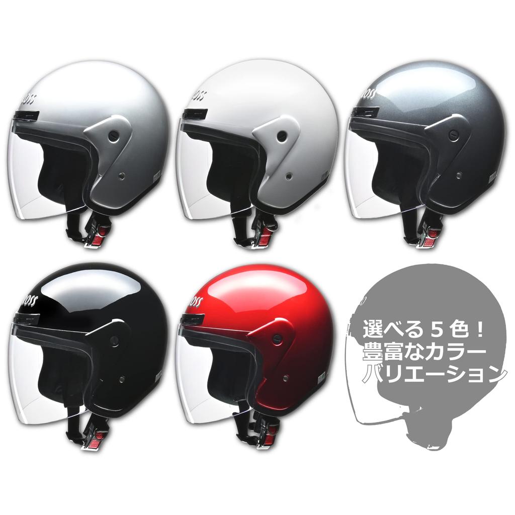 LEAD Jet Cross Motorcycle Helmet, Black, CR-720