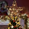 Battery Operated Star Tree Toppers Christmas Tree Star Ornament with LED Lights for Seasonal Home Decors