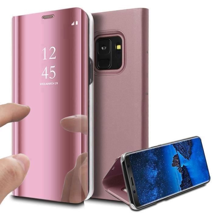 Samsung Galaxy S9 Plus Mirror Case Shockproof Clear View Case Cover Flip Case for Samsung Galaxy S9+ - Juanstar1907981