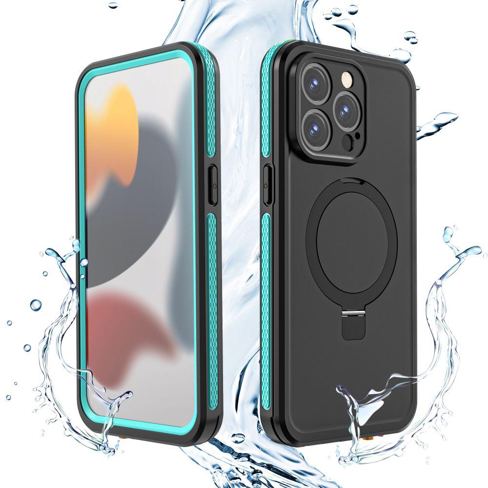 WholeSale Magnetic Charging with Stand Anti Fall IP68 Waterproof Case For iPhone 15 Pro Max Drop proof Cover Diving Swimming