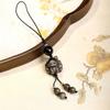 Jewelry Accessories Ink Wash Phone Chain Silver Shining Stone Handmade Woven Crystal Keychain  Gift