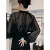2024 Blusas De Mujer Shirts for Women Y2k Long Sleeve Loose Temperament Tops Solid Bandage Ruffles Summer Vintage Sweet Blouses