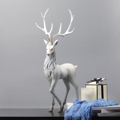 Creative Reindeer Ornaments Collectible Light Luxury Modern Deer Decoration for Desk, Christmas