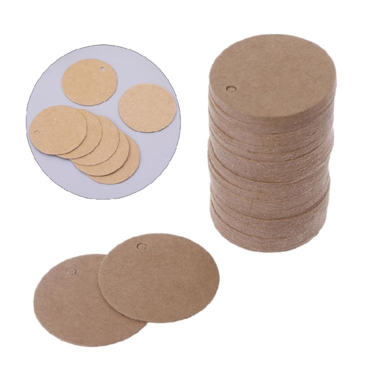 100x/Pack Craft Gift Tages Circle Tages DIY Round Tages Handmade Kraft Paper Hanging Tages
