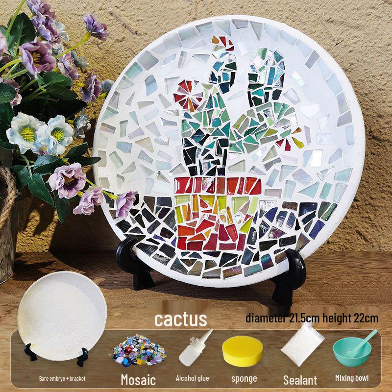 DIY Mosaic Plate Kit: Team Building, Children's Gifts, Parent-Child Educational Decor, Ornaments & Toys.