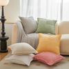 Kussensloop Effen Kleur Pluche Maïs Streep Patchwork Geplooid Zacht Stijlvol Woondecoratie Kussen Kussenhoes