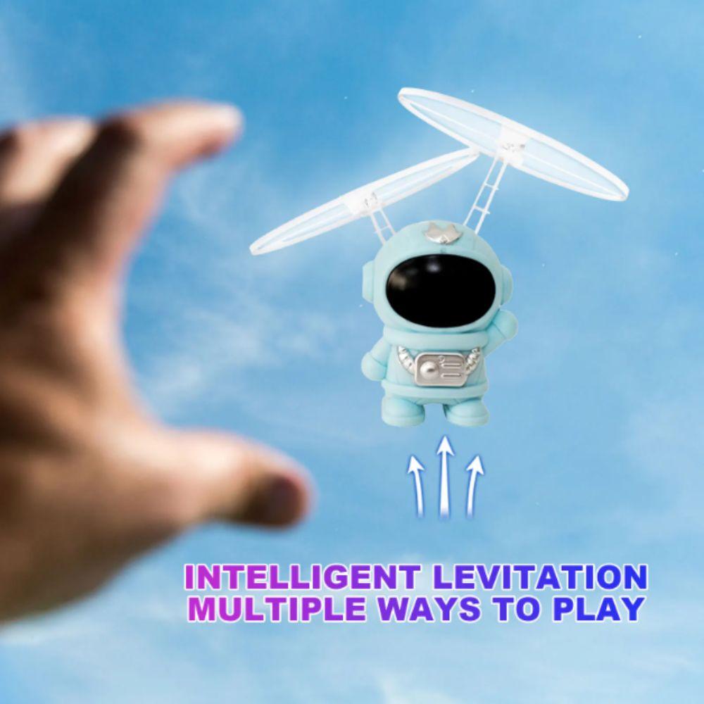 Dual Wings Flying Robot Toy Colorful Luminous Spinning Gyro Fingertip Gyro  Interactive Toy