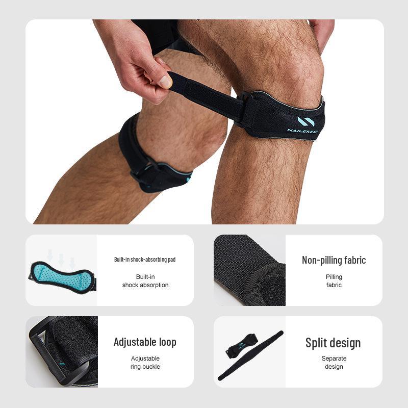 Patella Strap Meniscus Knee Support Compression Sleeve for Running & Jump Rope - Unisex Shock Absorption Protective Gear for Sports