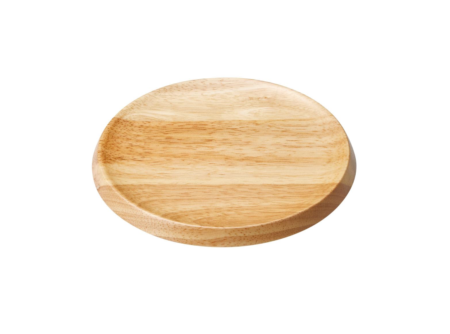Yamako Round Wood Plate x 32537 S, Approx. 17.5 1.5cm, Natural,