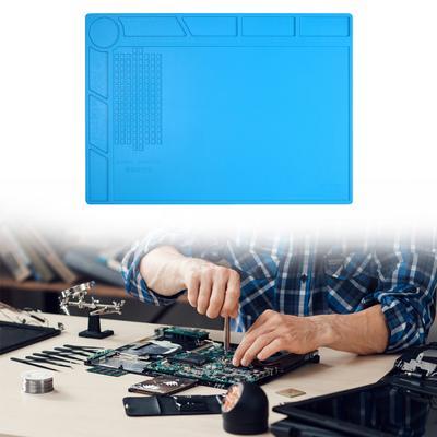 Silicon Soldering Station Mat Magnetic Heat-Resistant Repair Work Mat Soldering Mat for BGA Soldering Computer Cellphone Repair