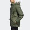 Adidas Warm Workwear Hooded Cotton Jacket Men Outerwear Basic-Green CF0881