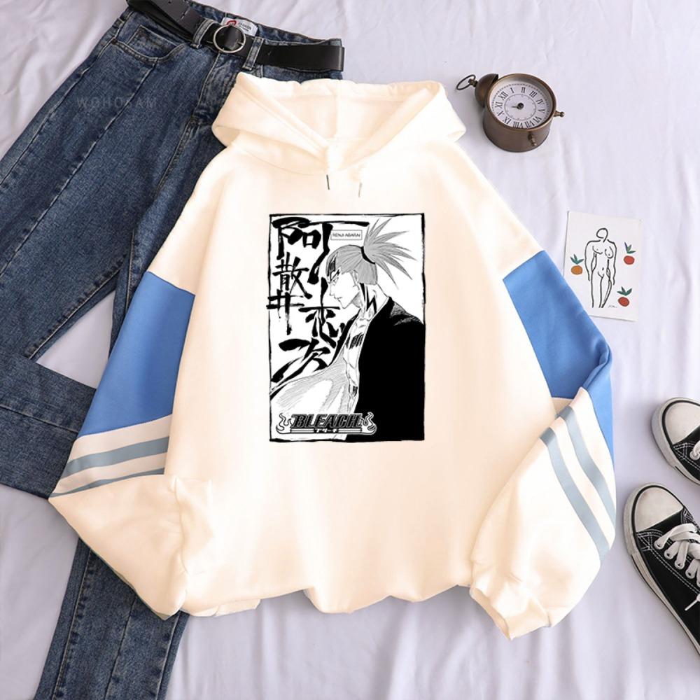 Japan Manga Kuchiki Rukia Bleach Hoodies Anime Styles Vintage Clothes Harajuku Long Sleeve Warm Women Hooded Sweatshirts