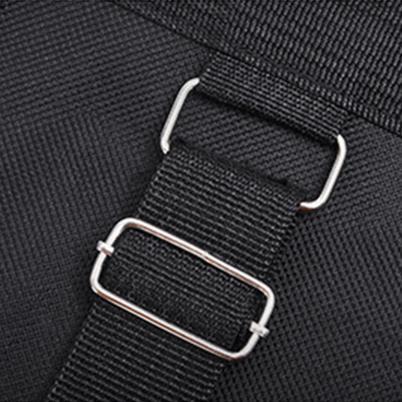 Fishing Rod Case Foldable 1.5m Canvas and Metal Fishing Rod Bag for Outdoor Fishing Tackle Black