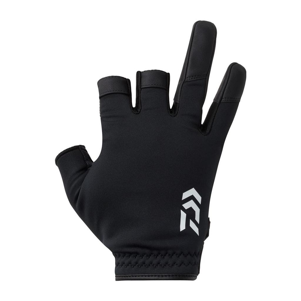 Daiwa Cold Weather Game Size M (DAIWA) Gloves, 3-Piece Cut, DG-6525W, Black,