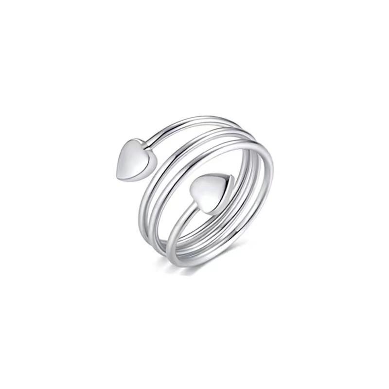 

Юньцзинь, популярное кольцо-магнит любви, высококлассное пружинное кольцо регулируемого размера с инкрустированным магнитом бутиком. one size fits all серебряный