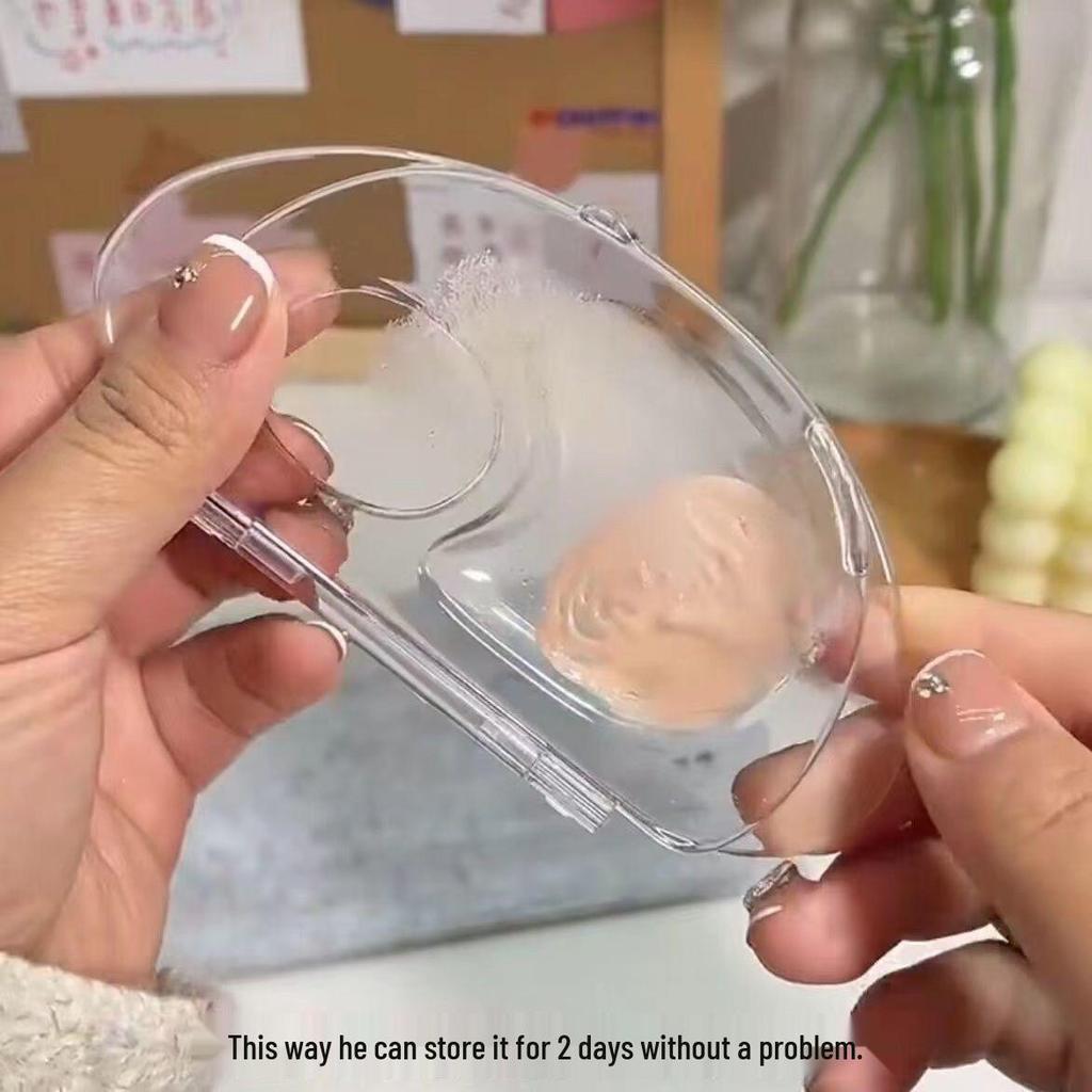 Portable Transparent Makeup Artist Mixing Palette for Foundation Storage