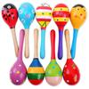 11/19cm Wooden Maraca Sounding Sand Hammer Classical Orff Musical Instrument Toys Ensemble Background Sound Producing Instrument