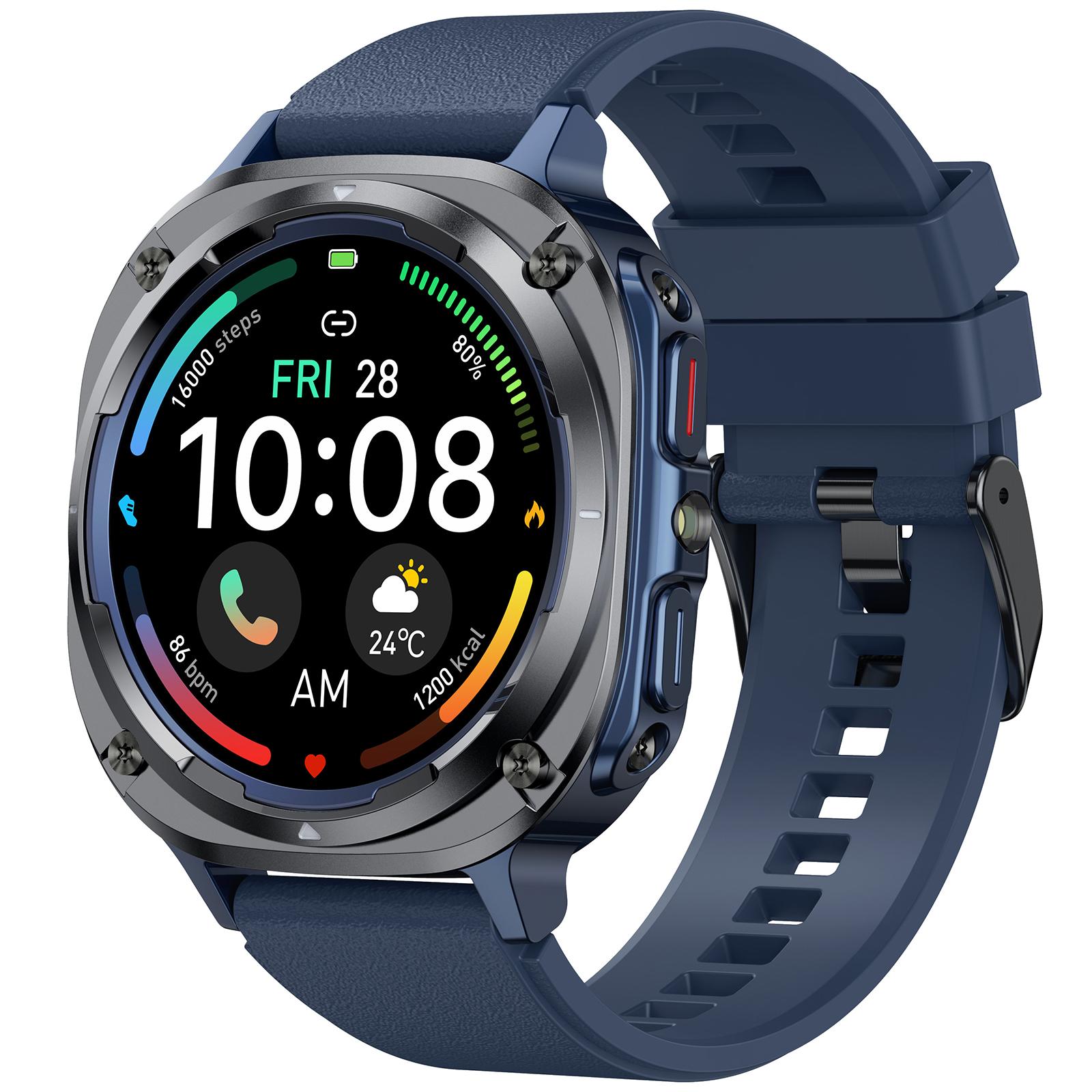 

S90 1,39-дюймовий круглий екран Смарт-годинник Монітор серцевого ритму Фітнес-трекер Спортивний годинник Blue