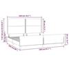 VidaXL Cadre de lit avec tête de lit Noir 200x200 cm Tissu 3125002