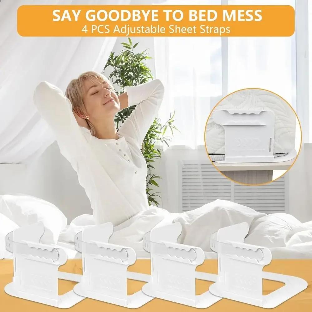 

4pcs Heavy Duty Multifunctional Fixed Clip Invisible Bed Sheet Holder Sheet Bed Cover Fixer DIY сірий