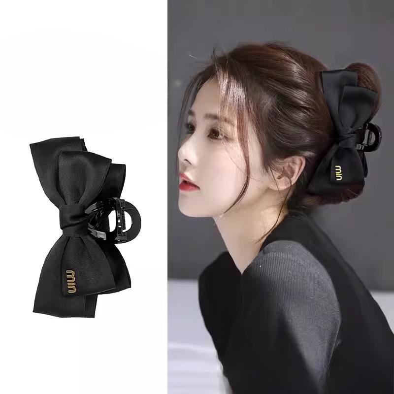 

Ретро стиль перо захват леопардовый принт пузырь бант большая заколка-акула на затылок